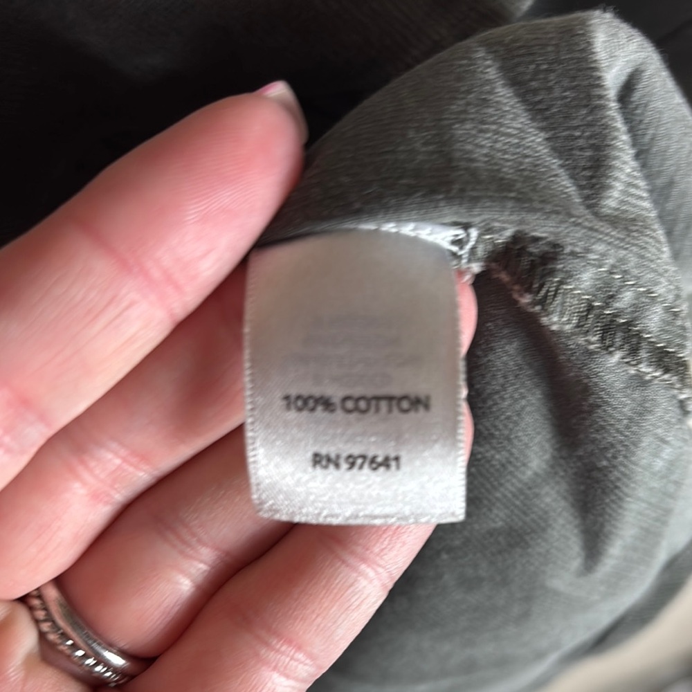 J. Jill > Green Gray Corduroy Button Down Small Petite - Picture 6 of 7